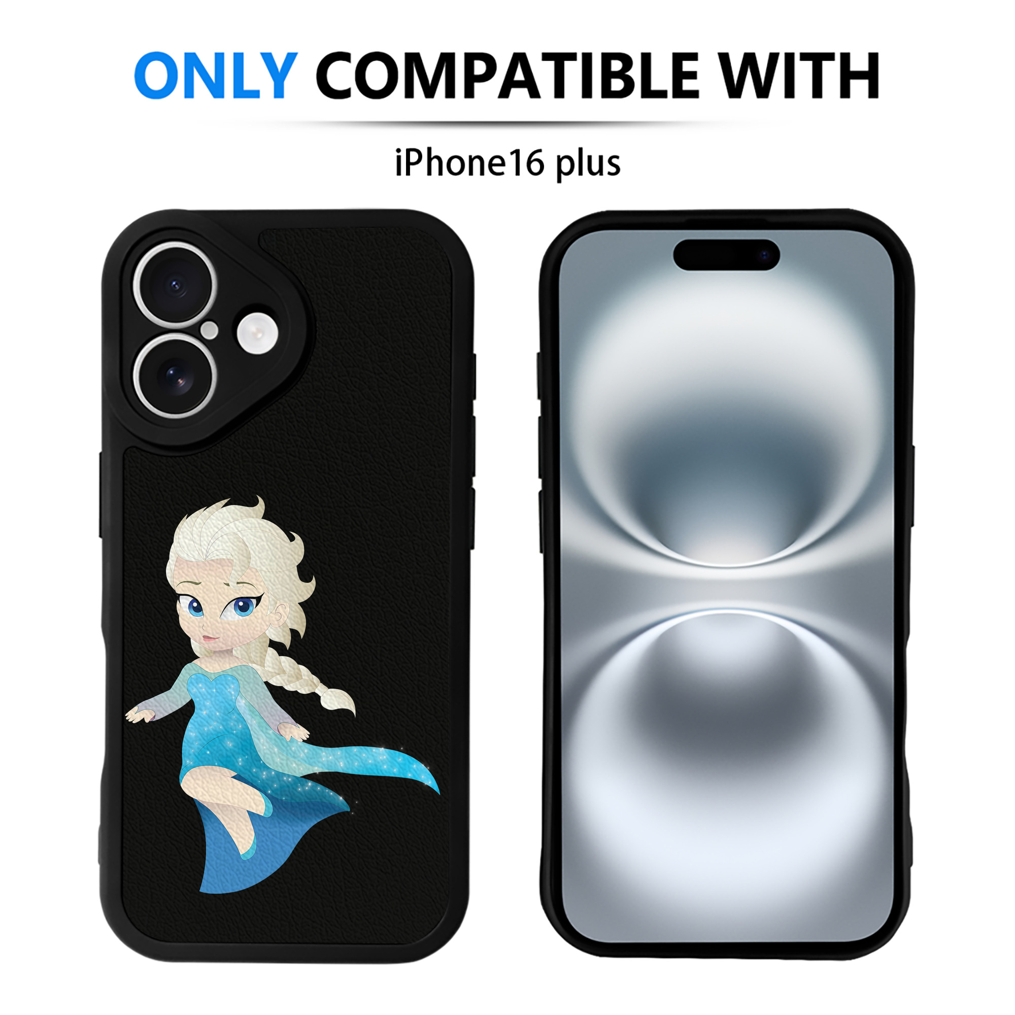 （画像用） アナと雪の女王 アンナ エルサ Frozen Anna Elsa 【iPhone 16シリーズ対応】シリコンスマホケース（レザー調） 材質：シリコン